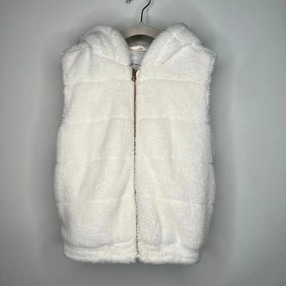 Janie & Jack Ivory Sherpa Vest Size 5-6